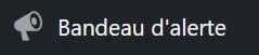 Onglet - Bandeau d'alerte